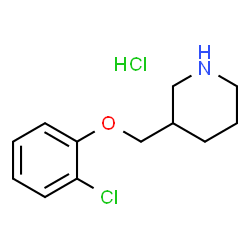 3-[(2-Chlorophenoxy)methyl]piperidine hydrochloride Structure