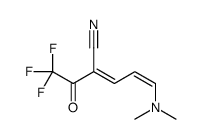 5-(Dimethylamino)-2-(2,2,2-trifluoroacetyl)penta-2,4-dienenitrile结构式