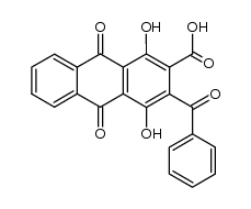3-benzoyl-1,4-dihydroxy-9,10-dioxo-9,10-dihydro-anthracene-2-carboxylic acid结构式