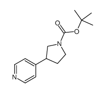 1-Pyrrolidinecarboxylic acid, 3-(4-pyridinyl)-, 1,1-dimethylethyl ester Structure