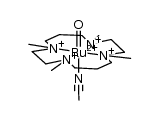 trans-acetonitrile(1,4,8,11-tetramethyl-1,4,8,11-tetraazatetradecane)oxoruthenium(IV)(2+)结构式