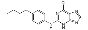N-(4-butylphenyl)-6-chloro-7H-purin-2-amine结构式