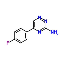 5-(4-FLUORO-PHENYL)-[1,2,4]TRIAZIN-3-YLAMINE结构式