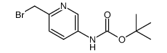 2-bromomethyl-5-tert-butoxycarbonylaminopyridine Structure