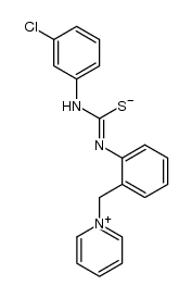 (Z)-N-(3-chlorophenyl)-N'-(2-(pyridin-1-ium-1-ylmethyl)phenyl)carbamimidothioate Structure