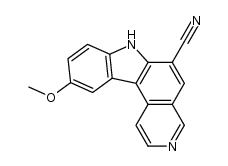 6-cyano-10-methoxy-7H-pyrido[3,4-c]carbazole结构式