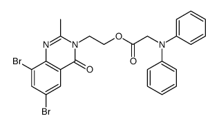 2-(6,8-dibromo-2-methyl-4-oxoquinazolin-3-yl)ethyl 2-(N-phenylanilino)acetate结构式
