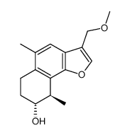 6,7,8,9-tetrahydro-3-methoxymethyl-5,9-dimethyl-8-hydroxy-nafto<1,2b>furan结构式