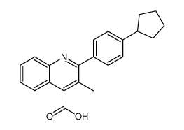 2-(4-cyclopentyl-phenyl)-3-methyl-quinoline-4-carboxylic acid结构式