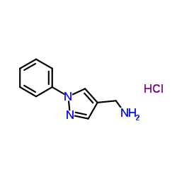 (1-苯基-1H-吡唑-4-基)甲胺盐酸盐结构式