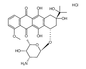 13-methyl-13-dihydro-4-demethoxydaunorubicin结构式