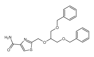 2-(2-benzyloxy-1-benzyloxymethylethoxymethyl)thiazole-4-carboxamide结构式