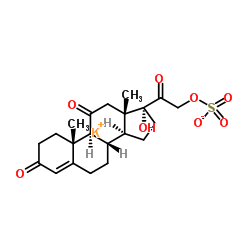 4-Pregnene-17,21-diol-3,11,20-trione 21-sulphate,sodium salt结构式