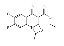 6,7-difluoro-1-methyl-4-oxo-4h-(1,3)thiazeto(3,2-a)quinoline-3-carboylic acid ethyl ester structure