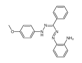 1-(o-Aminophenyl)-3-phenyl-5-(p-methoxyphenyl)-formazan结构式