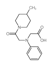 [[2-(4-Methylpiperidin-1-yl)-2-oxoethyl](phenyl)-amino]acetic acid Structure