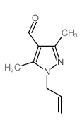 1-烯丙基-3,5-二甲基-1H-吡唑-4-甲醛结构式