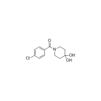 (4-Chlorophenyl)(4,4-dihydroxypiperidin-1-yl)methanone Structure