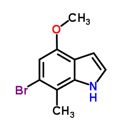 6-Bromo-4-methoxy-7-methyl-1H-indole结构式