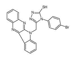 4-(4-bromophenyl)-3-(indolo[3,2-b]quinoxalin-6-ylmethyl)-1H-1,2,4-triazole-5-thione结构式