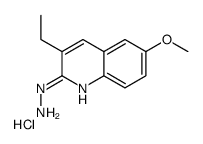 3-Ethyl-2-hydrazino-6-methoxyquinoline hydrochloride结构式