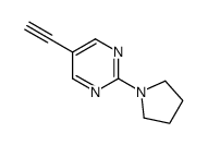 5-ethynyl-2-pyrrolidin-1-ylpyrimidine结构式