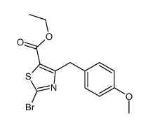 ethyl 2-bromo-4-[(4-methoxyphenyl)methyl]-1,3-thiazole-5-carboxylate结构式