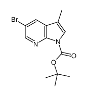 tert-butyl 5-bromo-3-methylpyrrolo[2,3-b]pyridine-1-carboxylate结构式