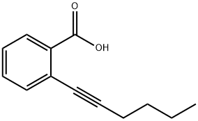 Benzoic acid, 2-(1-hexyn-1-yl)- Structure