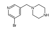 1-((5-bromopyridin-3-yl)methyl)piperazine structure