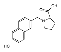 (R)-1-(NAPHTHALEN-2-YLMETHYL)PYRROLIDINE-2-CARBOXYLIC ACID HYDROCHLORIDE Structure