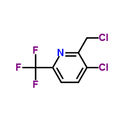 3-Chloro-2-(chloromethyl)-6-(trifluoromethyl)pyridine结构式