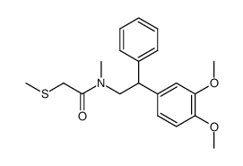 N-(2-(3,4-dimethoxyphenyl)-2-phenylethyl)-N-methyl-2-(methylthio)acetamide结构式