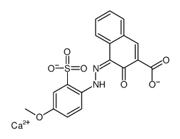calcium,(4Z)-4-[(4-methoxy-2-sulfonatophenyl)hydrazinylidene]-3-oxonaphthalene-2-carboxylate Structure
