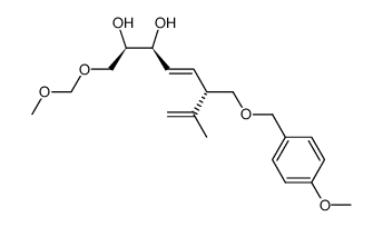 (2R,3S,6S,E)-6-(((4-methoxybenzyl)oxy)methyl)-1-(methoxymethoxy)-7-methylocta-4,7-diene-2,3-diol结构式