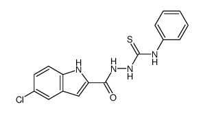 N1-phenyl-2-[(5-chloro-1H-2-indolyl)carbonyl]-1-hydrazinecarbothioamide结构式