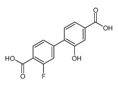 4-(4-carboxy-2-hydroxyphenyl)-2-fluorobenzoic acid结构式