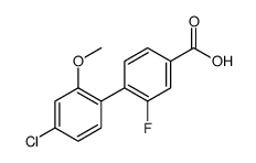 4'-Chloro-2-fluoro-2'-methoxy-[1,1'-biphenyl]-4-carboxylic acid结构式