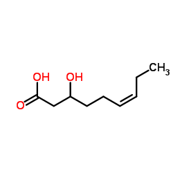 cis-3-Hydroxynon-6-enoic acid structure