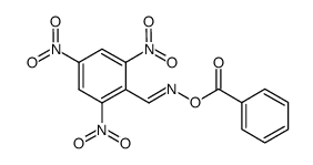 (E)-2,4,6-trinitrobenzaldehyde O-benzoyl oxime Structure