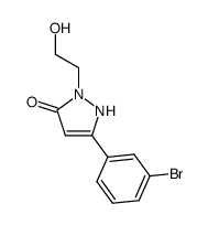 5-(3-bromophenyl)-2-(2-hydroxyethyl)-1,2-dihydro-3H-pyrazol-3-one结构式