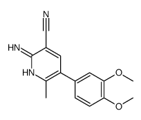 2-amino-3-cyano-6-methyl-5-(3,4-dimethoxyphenyl)pyridine结构式
