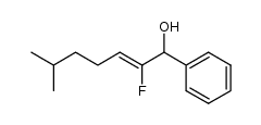 (Z)-2-fluoro-6-methyl-1-phenylhept-2-en-1-ol结构式