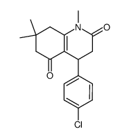 4-(4-Chloro-phenyl)-1,7,7-trimethyl-4,6,7,8-tetrahydro-1H,3H-quinoline-2,5-dione结构式