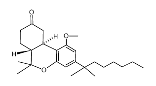 (6aR,10aR)-(-)-1-Methoxy-3-(1,1-dimethylheptyl)-6,6a,7,8,10,10a-hexahydro-6,6-dimethyl-9H-dibenzo(b,d)pyran-9-one Structure