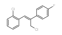 Z-1-氯-3-(2-氯苯基)-2-(4-氟苯基)-2-丙烯结构式