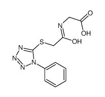 2-[[2-(1-phenyltetrazol-5-yl)sulfanylacetyl]amino]acetic acid结构式