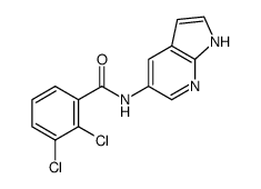 2,3-dichloro-N-(1H-pyrrolo[2,3-b]pyridin-5-yl)benzamide结构式