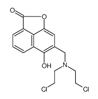 5-hydroxy-6-(N,N-bis(2-chloroethyl)aminomethyl)naphthalene-1,8-carbolactone结构式