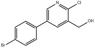 (5-(4-溴苯基)-2-氯吡啶-3-基)甲醇结构式